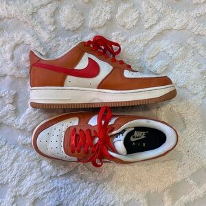 Nike Women’s Orange and White Sneakers